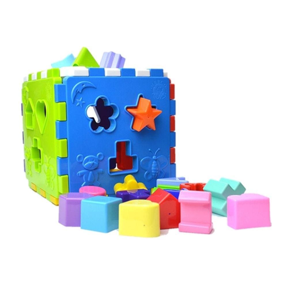 Brinquedo Educativo Cubo Educa Mais, Kendy, Com Blocos, Colorido, Multicor