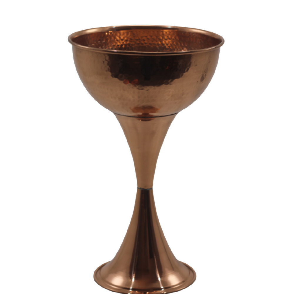 Champanheira Balde Gelo Cobre Puro Funda Com Pé Sem Alça 10L