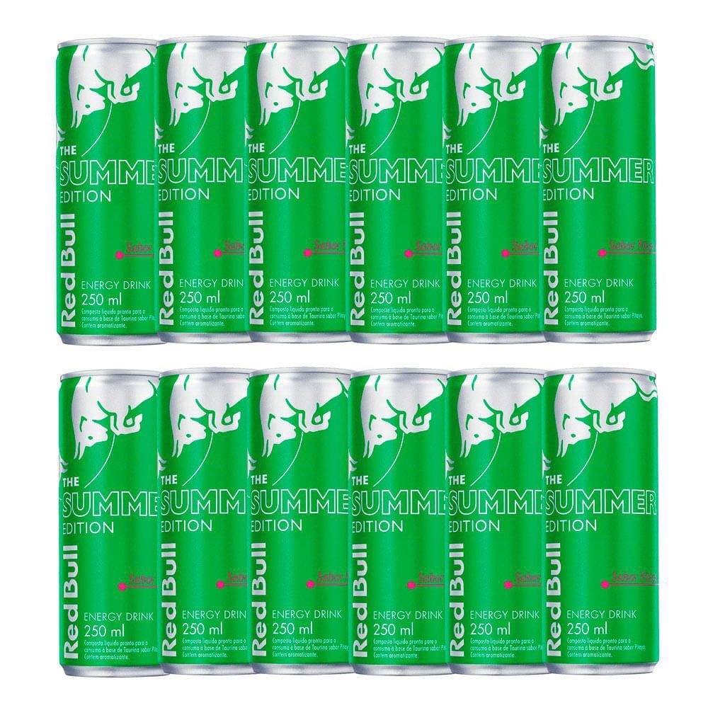 12 Unidades — Energético Red Bull Pitaya Summer 250ml