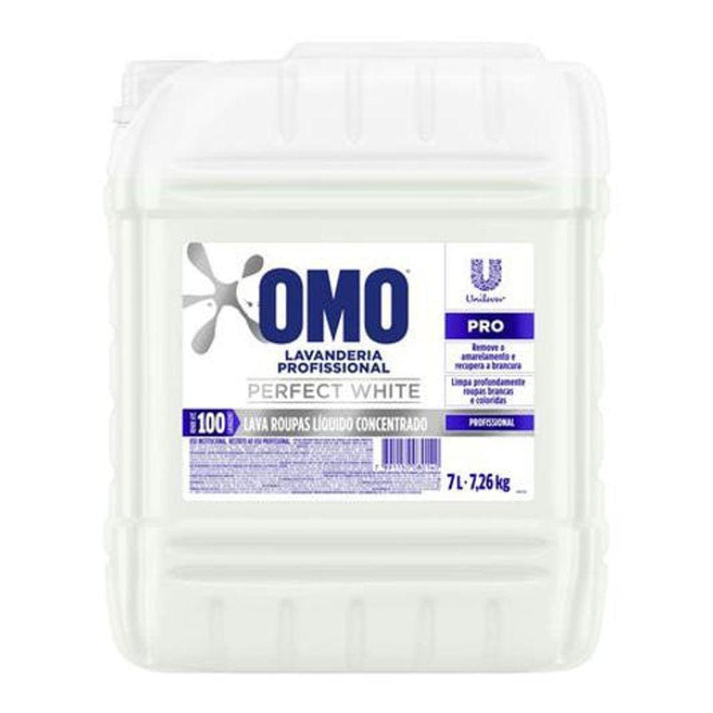 Lava Roupa Líquido Omo Perfect White 7L