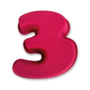 Forma Para Bolo De Numerais Silicone - Rosa 3