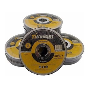 Kit Com 100 Unidades De Disco De Corte 4.1/2X3/64X7/8 Inox Super Premium Titanium