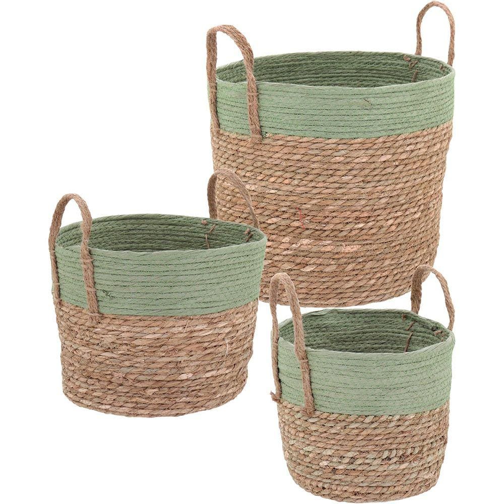 Zagora Cesta Fibra Verde 3Pç