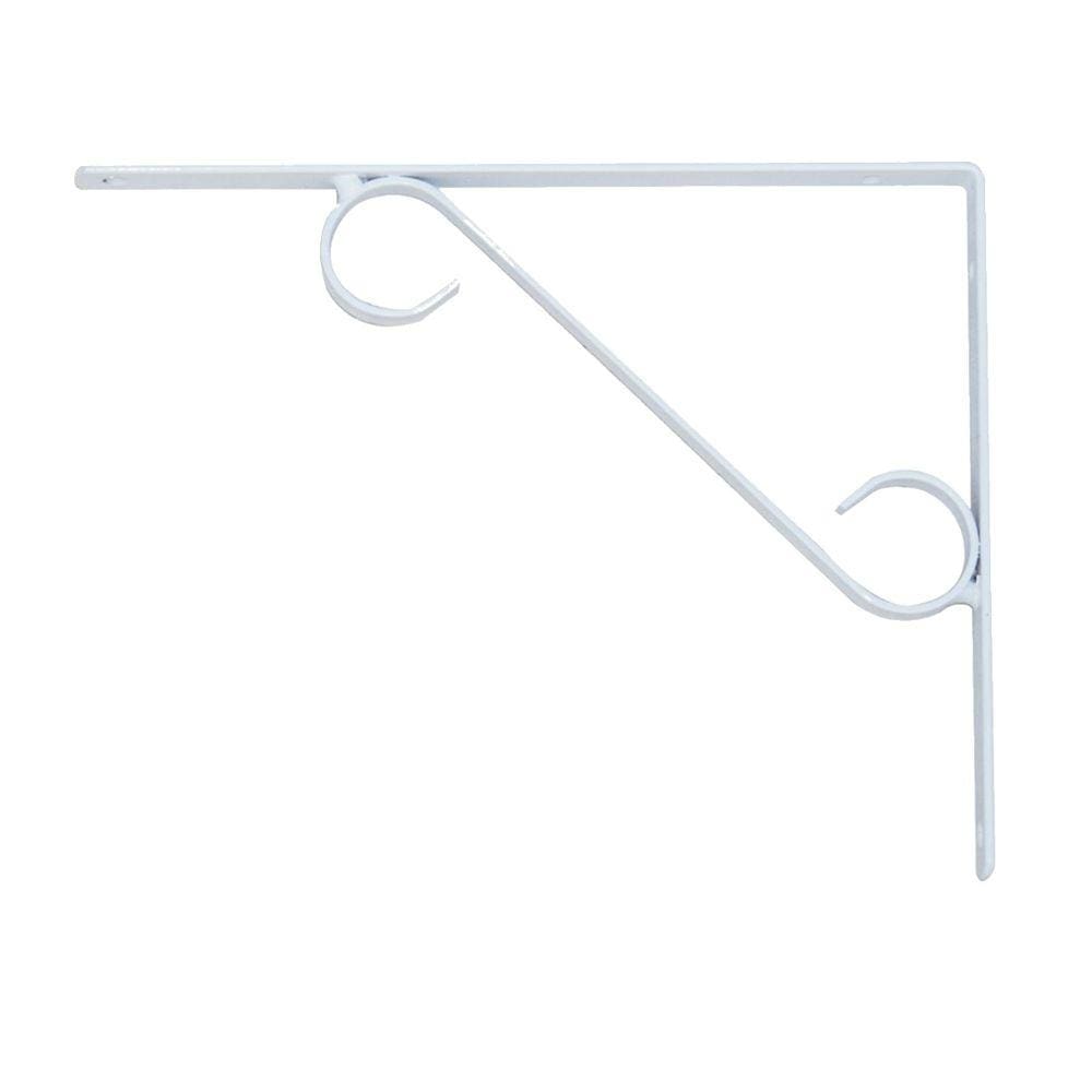 Cantoneira Branca Suporte de Parede Prateleira em S 25x20cm