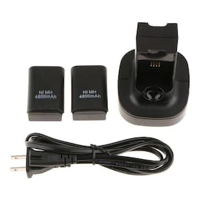Carregador Duplo + 2 Baterias Xbox 360 Bivolt 4800Mah