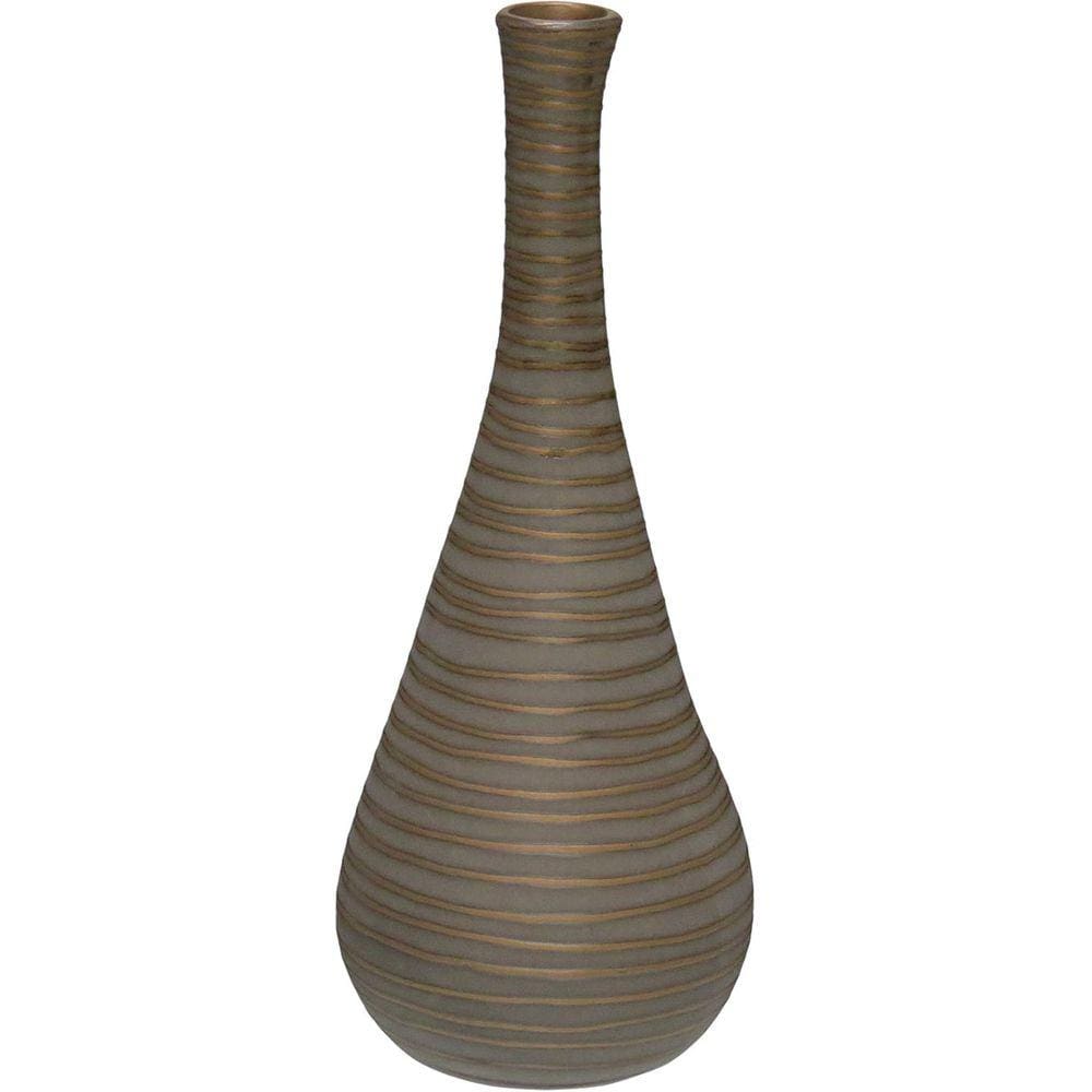 ANDROS GARRAFA DECORATIVA 35x14x14cm CERÂMICA BRONZE
