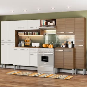 Cozinha Completa Madesa Emilly Joycom Armário e Balcão 15 Portas 1 Gaveta