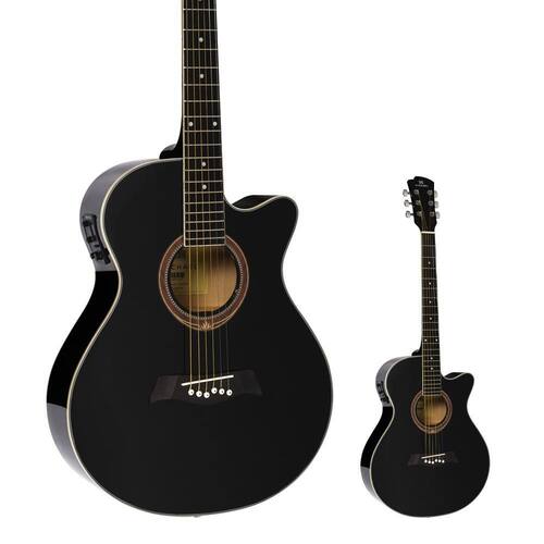 OUTLET ¦ Violão Elétrico Aço Jumbo Michael VMA320 Black Menor preço em OUTLET ¦ Violão Elétrico Aço Jumbo Michael VMA320 Black