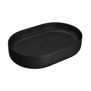 Cuba de Apoio Deca Slim 60x40 L.14060.94 Oval Ébano Fosco