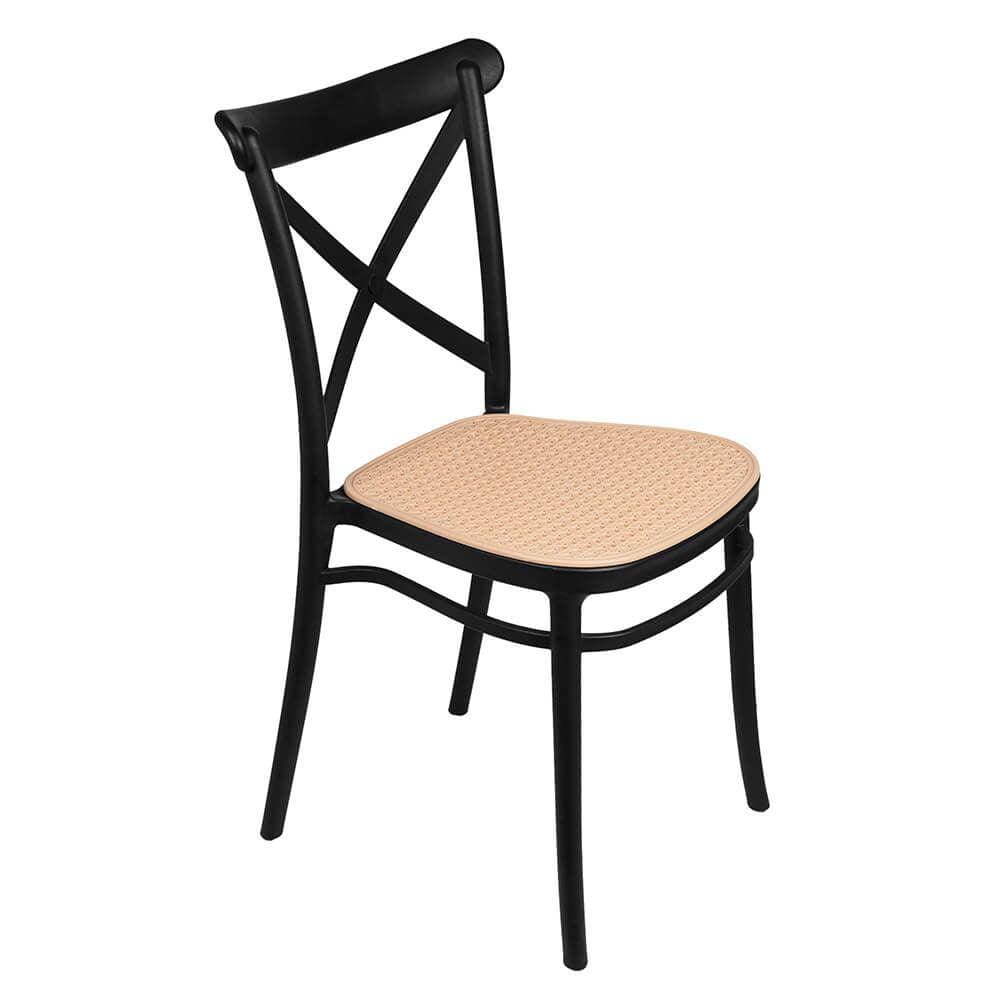 Cadeira Kat Palha – Preto