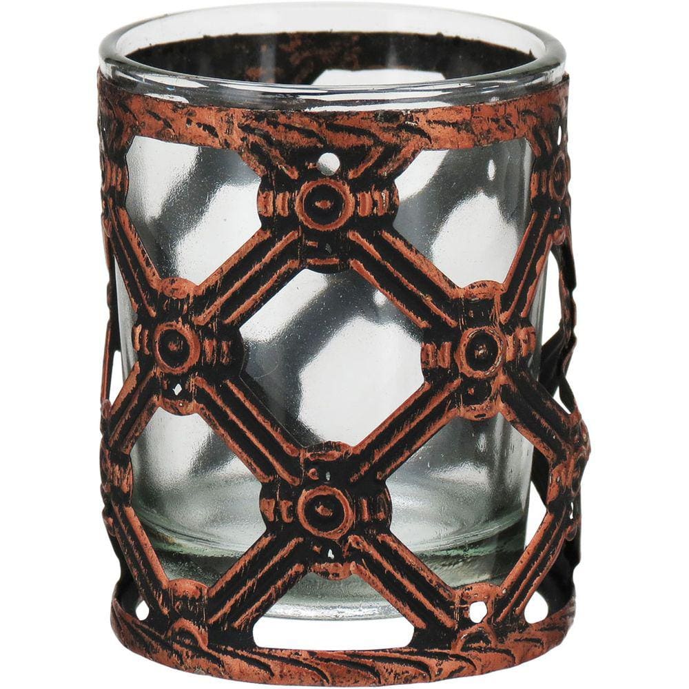 BARTON CASTIÇAL 7x6x6cm METAL COBRE