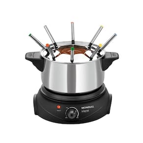 Panela De Fondue Elétrica Mondial Fd02 Aço Inox 110V
