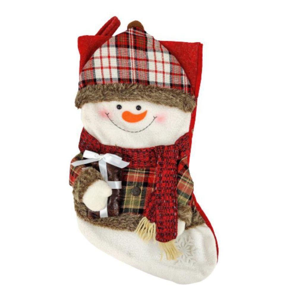 Bota Natalina Boneco De Neve Decoração Natal 45X27X3cm
