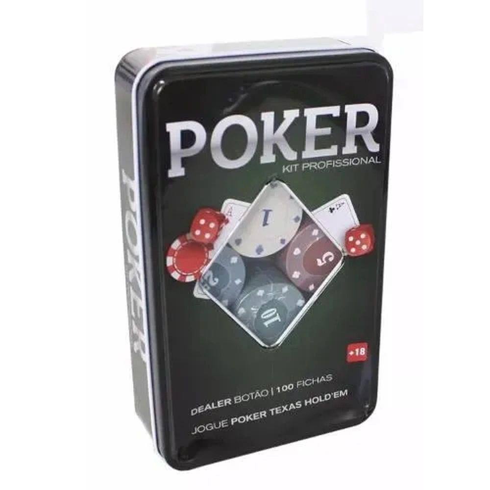 Kit Jogo Poker profissional Texas Hold'em 200 Fichas Numeradas + Feltro