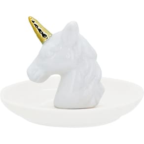 MIMO ADORNO 8x11x11cm CERÂMICA BRANCO UNICÓRNIO