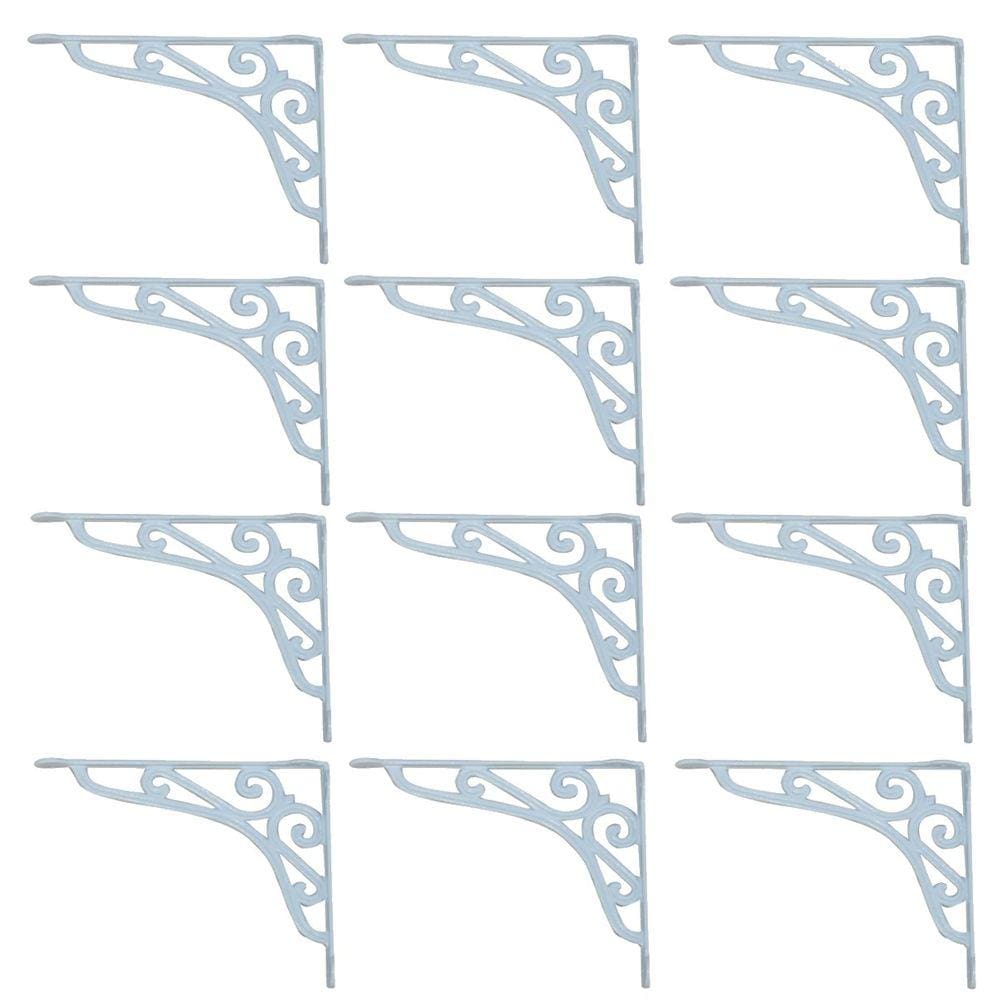 Kit 12 Cantoneiras Brancas Suporte Parede Prateleira 15x20cm