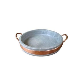 Assadeira de Pedra Sabão com Alça de Cobre 29,0 Cm