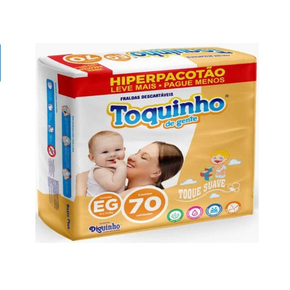 Fralda Inf Toquinho De Gente  Hiper Eg/70