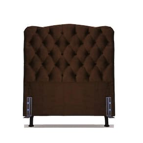 Cabeceira Solteiro 88 - Bello Box - Dunas Suede Marrom