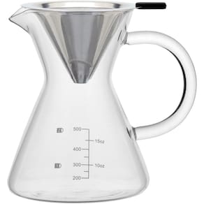 KANNE CAFETEIRA COM FILTRO 17x16x12cm 600ml BOROSILICATO TRANSP
