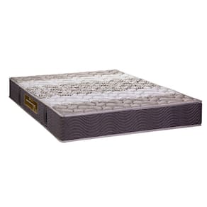 Colchão Casal 198x158cm Espuma Orthopedic Plus Sankonfort Faixa Marrom/Tampo Bege Estampado