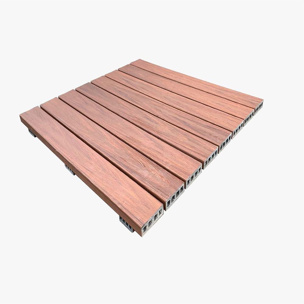 Deck Modular 86x86cm Texturizado In Brasil Ipê