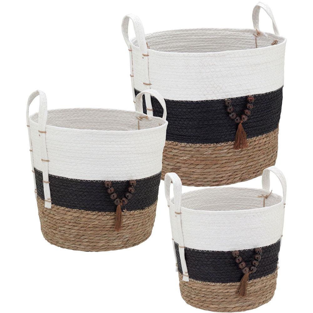 Abigail Cesta Fibra Color 3Pç