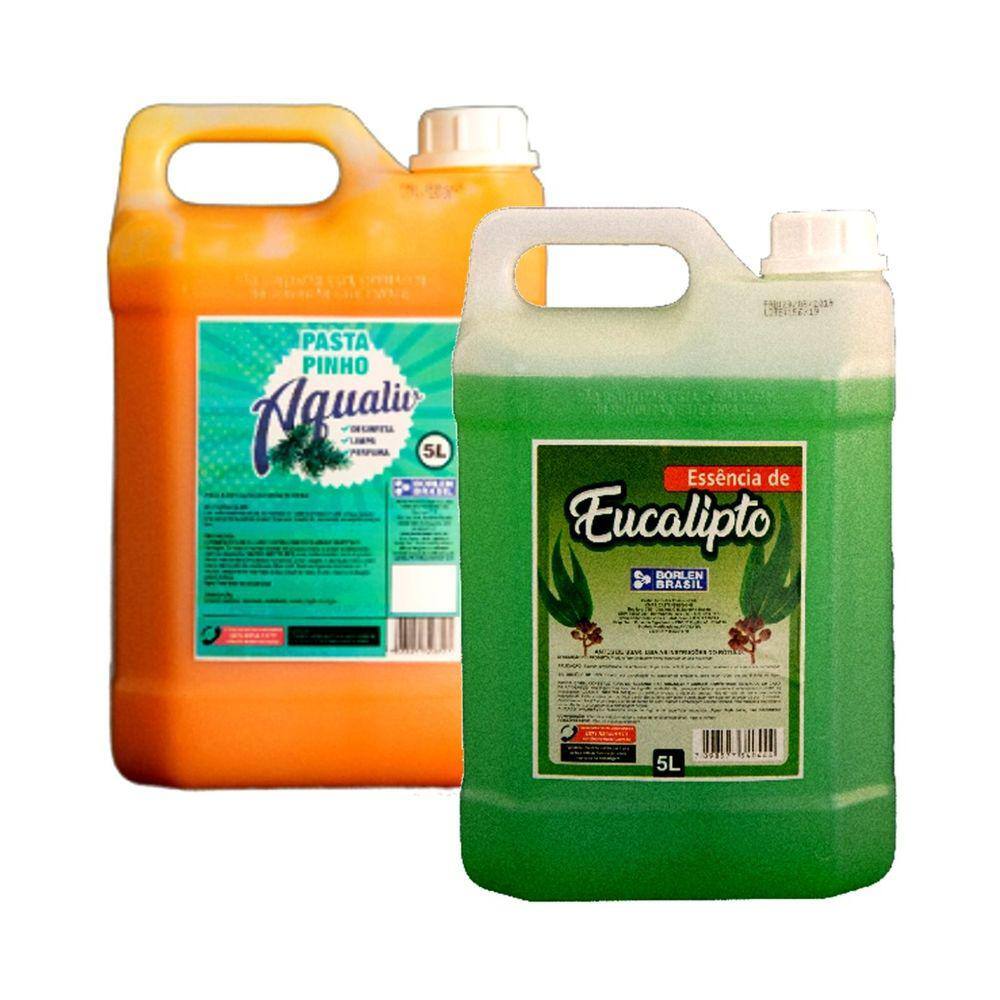 Kit Pasta Pinho Aqualiv e Essência Eucalipto Concentrado 5L