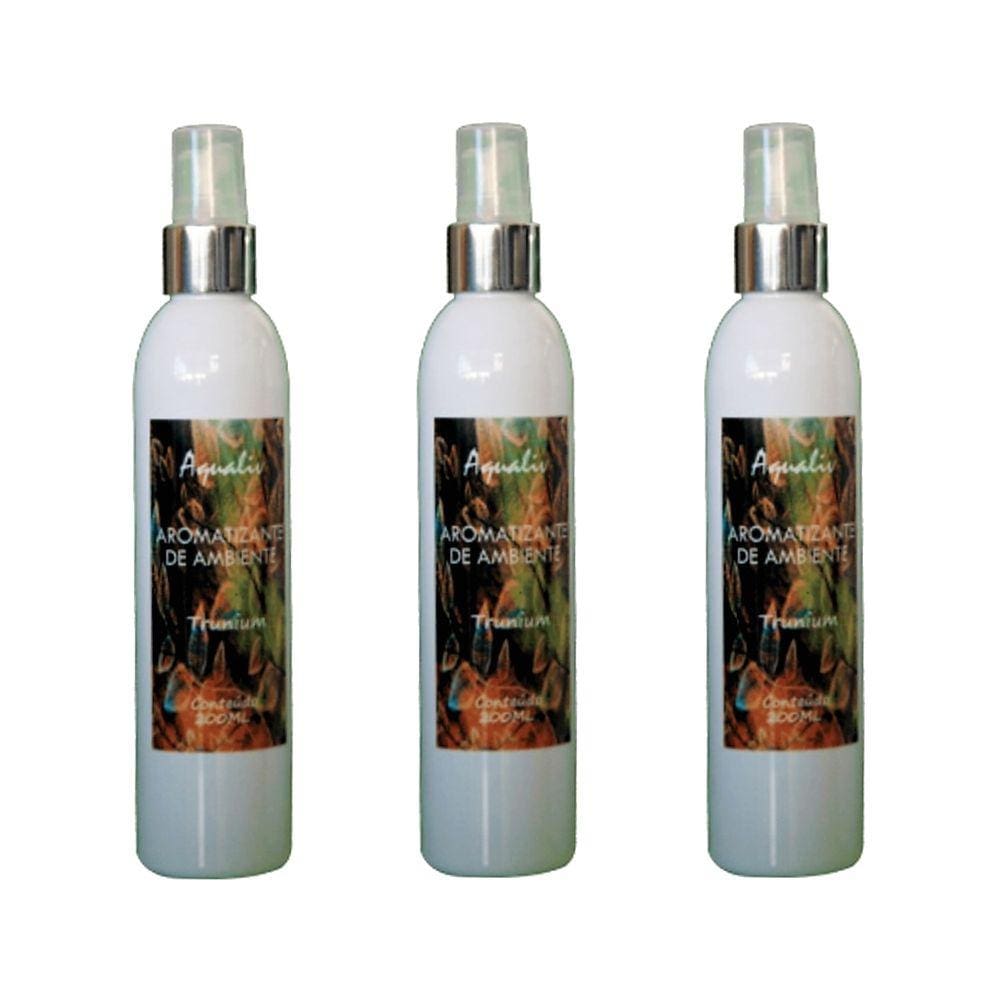 Kit 3 Aromatizador de Ambientes Aroma Trunium Frasco 200ml