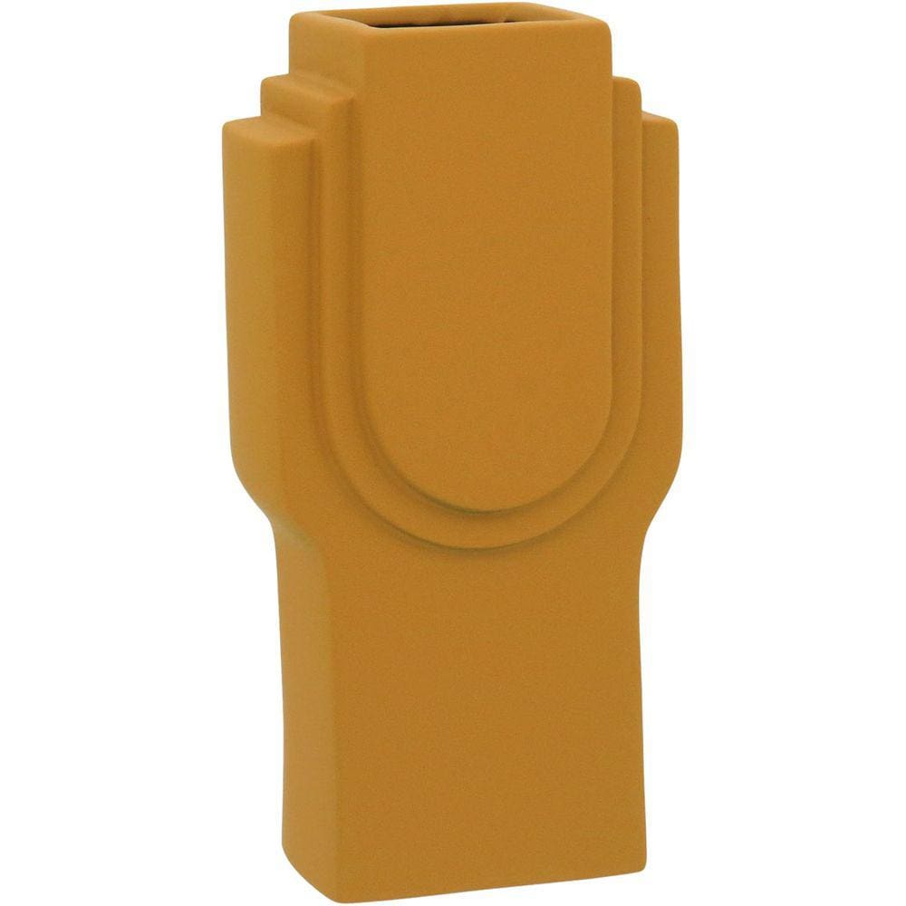 OPALA VASO 25x13x9cm CERÂMICA AMARELO