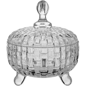 BELLAVE POTICHE 19x16x16cm CRISTAL ECO TRANSP
