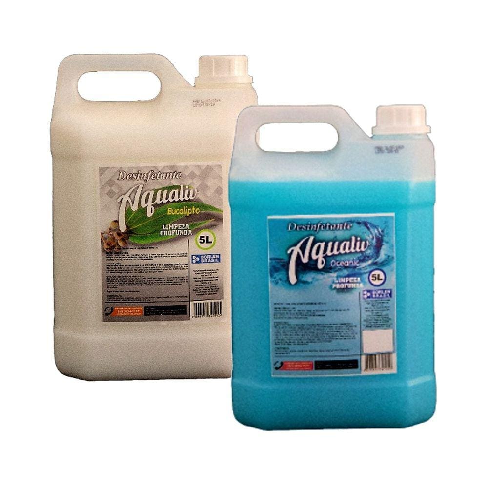 Kit 2 Desinfetante Aqualiv Plus Aroma Eucalipto e Oceanic 5L