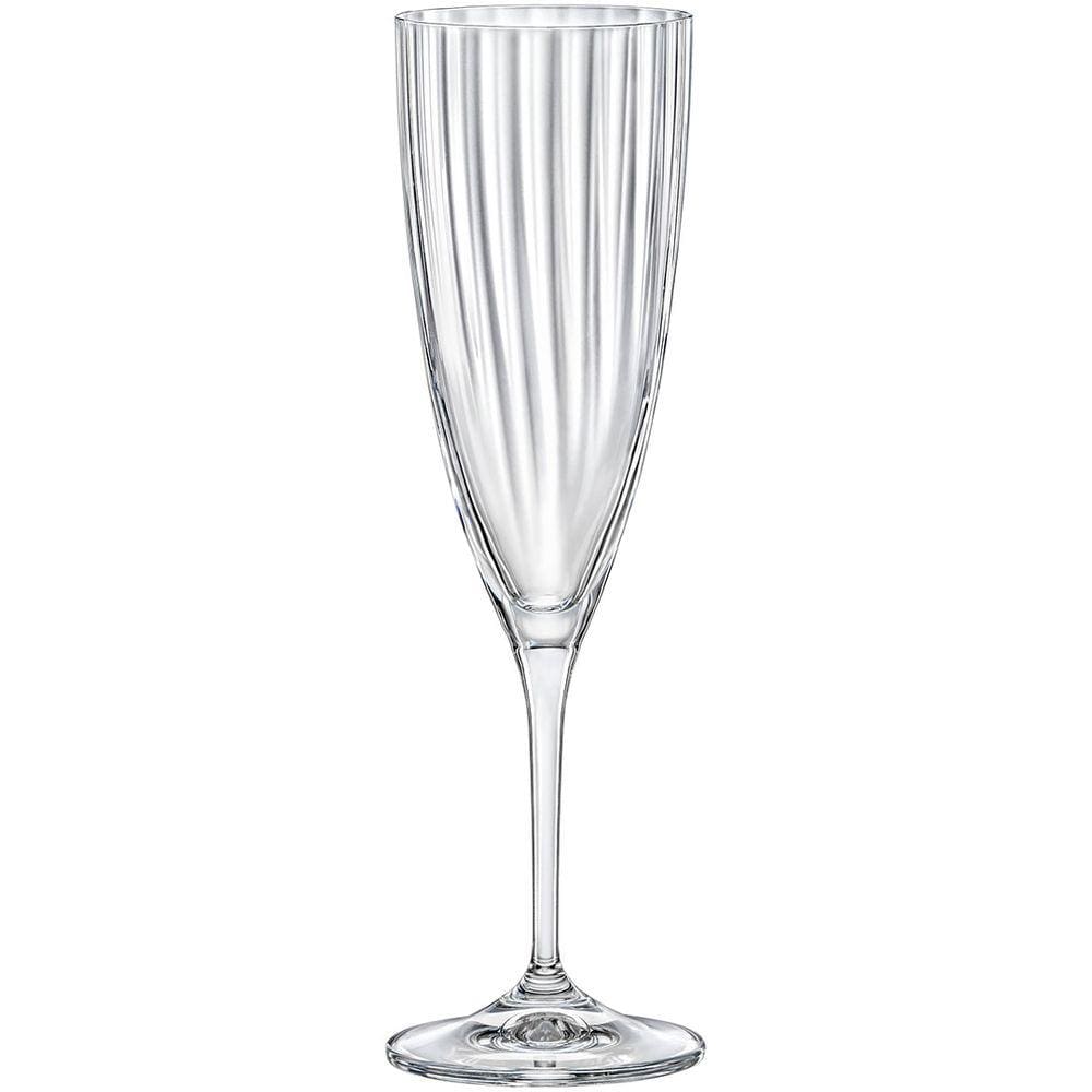 BOHEMIA KATE OPT TAÇA CHAMPANHE 23x7x7cm 220ml CRISTAL TRANSP 6PÇ