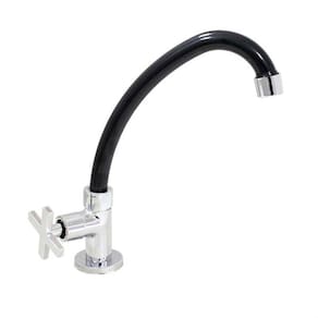 Torneira Cozinha Mesa Bica De Abs Preto C29 Arejador Fixo