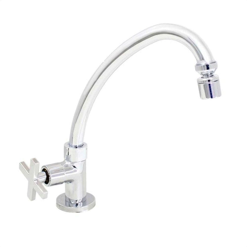 Torneira Cozinha Mesa Cromada C29 Com Arejador Articulado