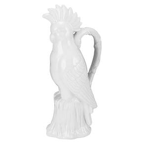 CALIPSO ADORNO 33x15x10cm CERÂMICA BRANCO PÁSSARO