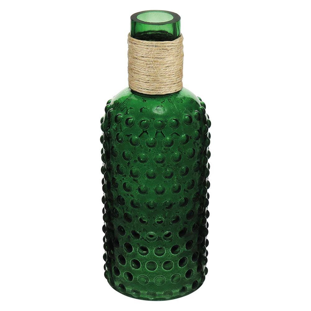 DIJON GARRAFA DECORATIVA 26x10x10cm VIDRO VERDE