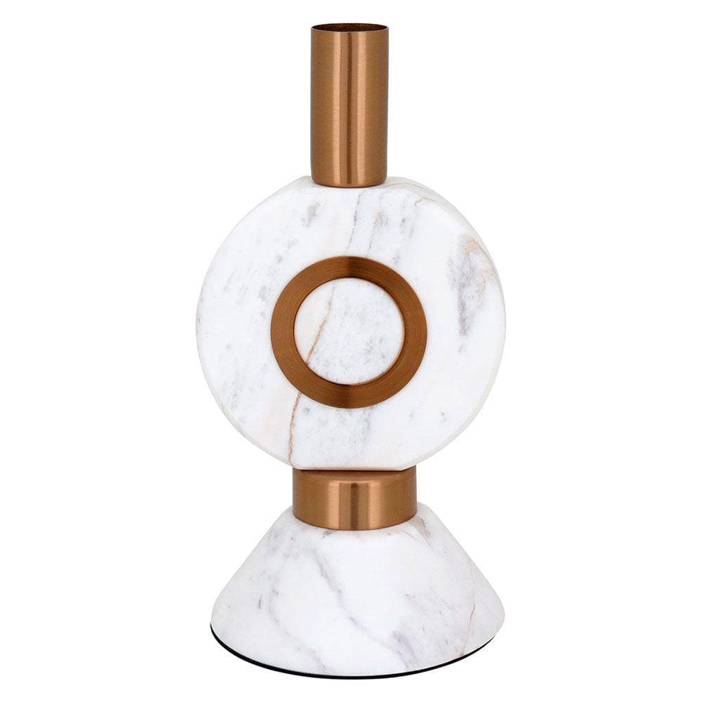 FÊTE CASTIÇAL 24x12x12cm MARMORE COBRE