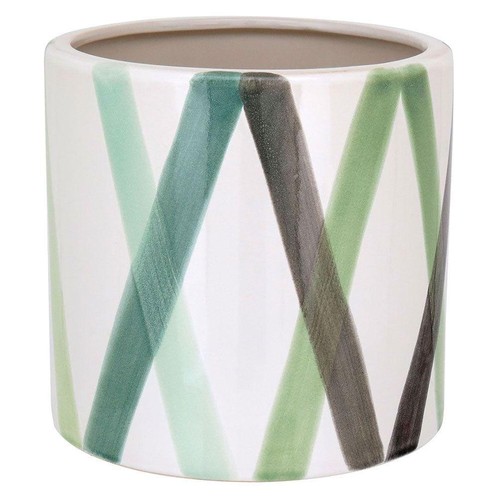 PLAYA CACHEPÔ 24x24x24cm CERÂMICA VERDE