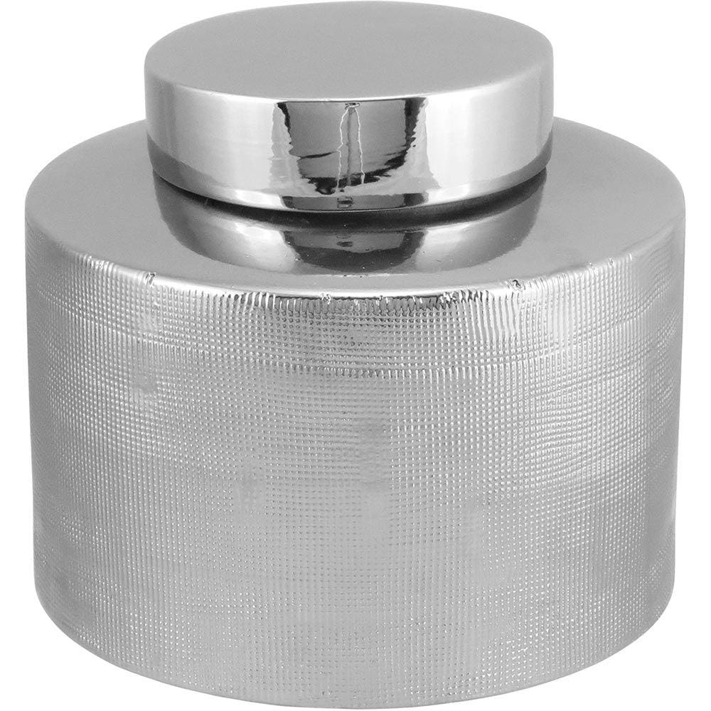 ZHEN POTICHE 17x20x20cm CERÂMICA PRATA