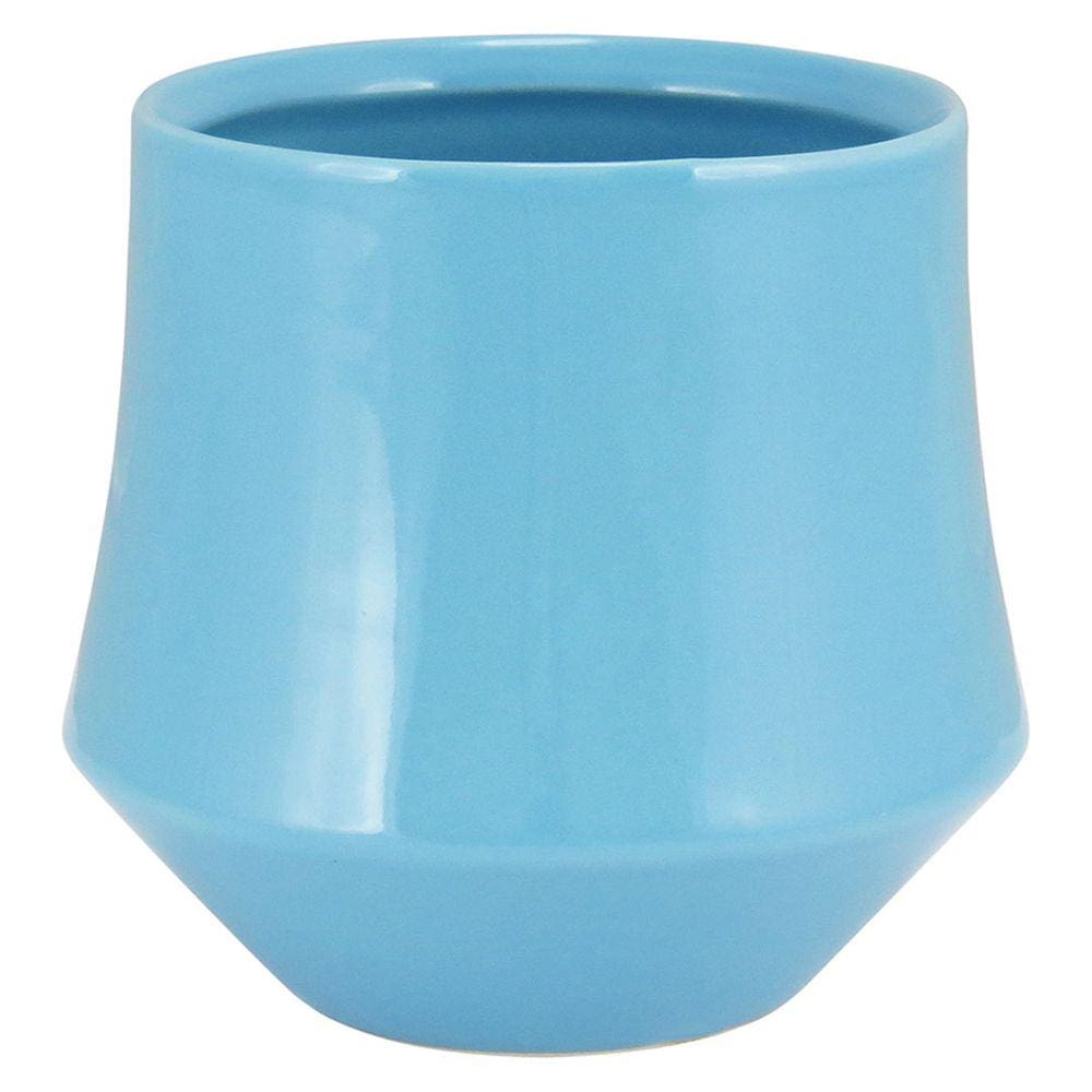 HOVER VASO 12x13x13cm CERÂMICA AZUL