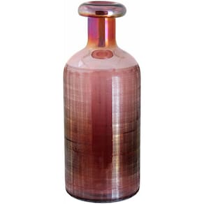 BENJI GARRAFA DECORATIVA 35x14x14cm VIDRO ROSA LUSTRADO