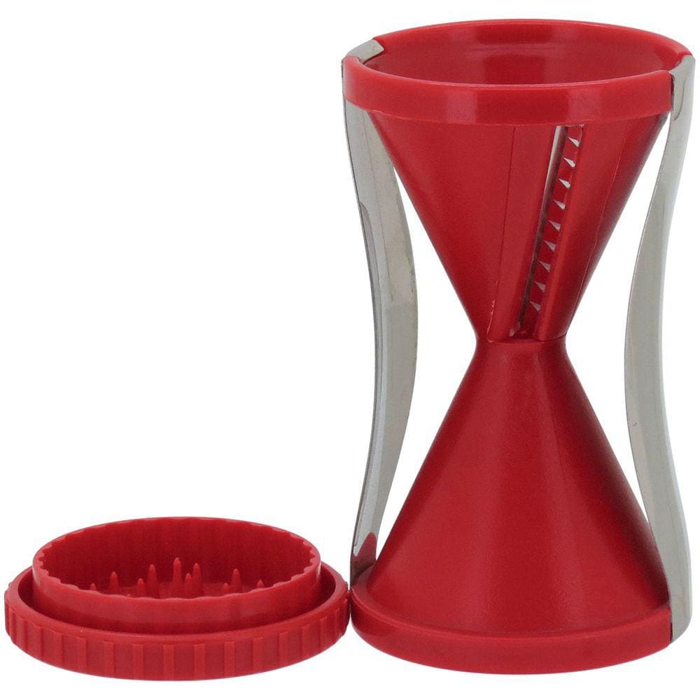 PHOEBE FATIADOR LEGUMES 13x7x7cm POLIPROPILENO VERMELHO ESPIRAL
