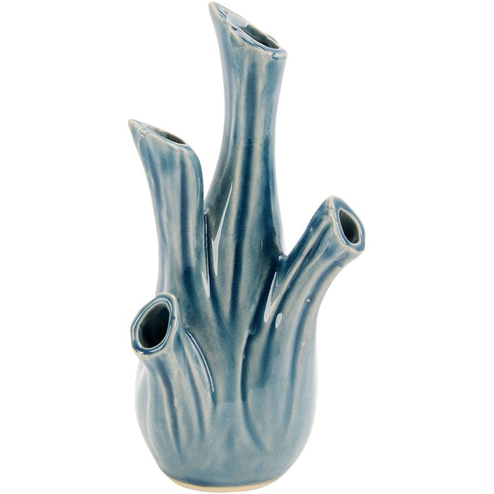HOME&CO ANSE VASO 20x9x9cm CERÂMICA AZUL