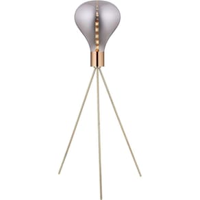 HOME&CO LUZ LUMINÁRIA DE CHÃO 160x72x72cm VIDRO CINZA