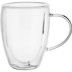 CLEAR CANECA 11x12x9cm 270ml BOROSILICATO TRANSP PAREDE DUPLA