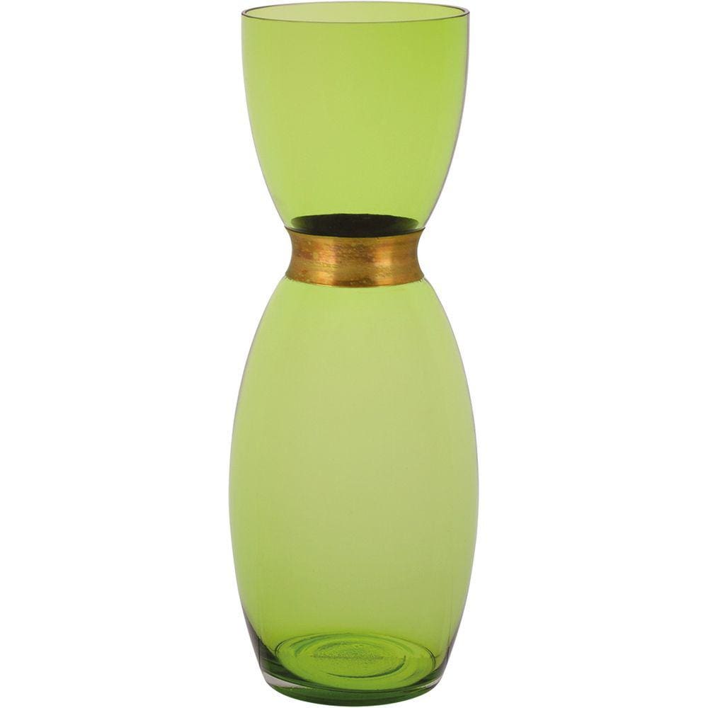 CHLORO VASO 38x14x14cm VIDRO VERDE