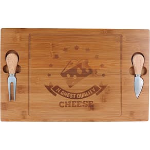 CHEESY JG P/ QUEIJO 2x40x25cm BAMBU NATURAL 3PÇ