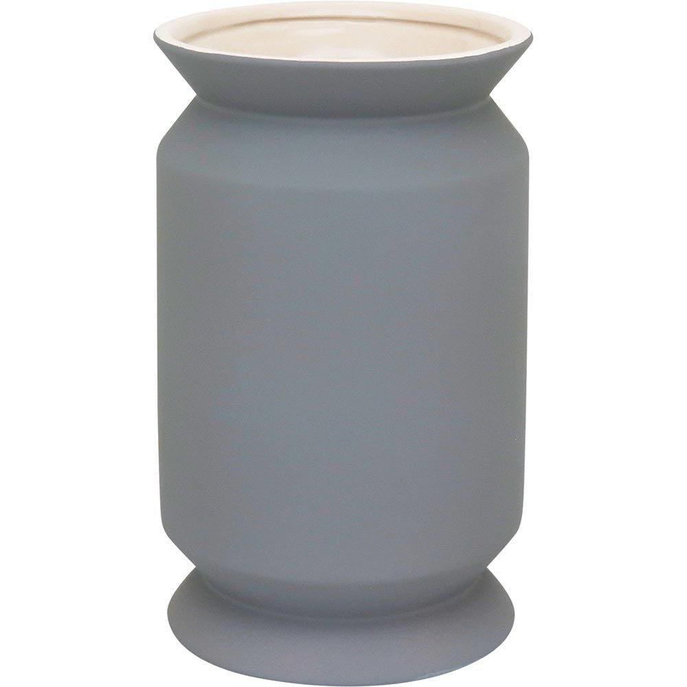 WINNIE VASO 23x14x14cm CERÂMICA CINZA
