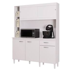 Cozinha Kit Duda 140 cm Branco - Poquema